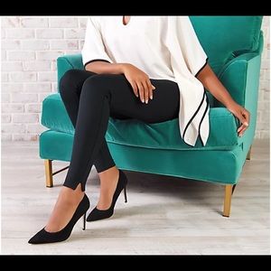 Spanx Ankle Length Ponte Hem Slit Leggings